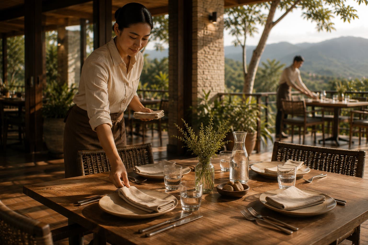 A family spending unhurried time together on The Horizon terrace.